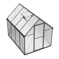 Essential Narrow Greenhouse Black 225 cm &ndash; Polycarbonate