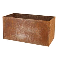 Corton steel planter rectangular L